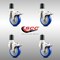Service Caster 4 Inch 316SS Blue Poly Swivel 1-7/8 Inch Expanding Stem Caster Set Lock Brake SCC-SS316TTLEX20S414-PPUB-BLUE-178-4 - alternate 1